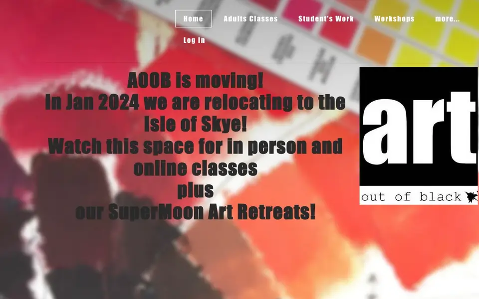 Art Out Of Black website homepage, 4 Oct 2026