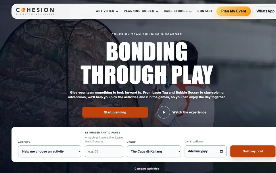 Cohesion website homepage, 4 Oct 2026