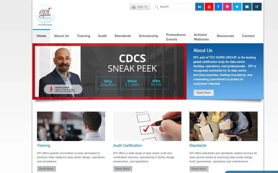 EPI website homepage, 4 Oct 2026