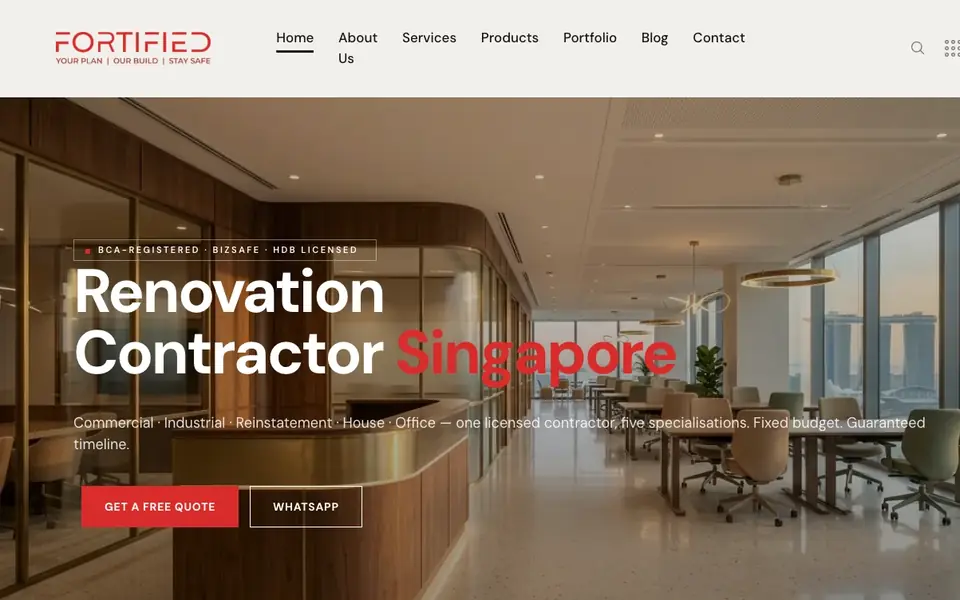 Fortified website homepage, 4 Oct 2026