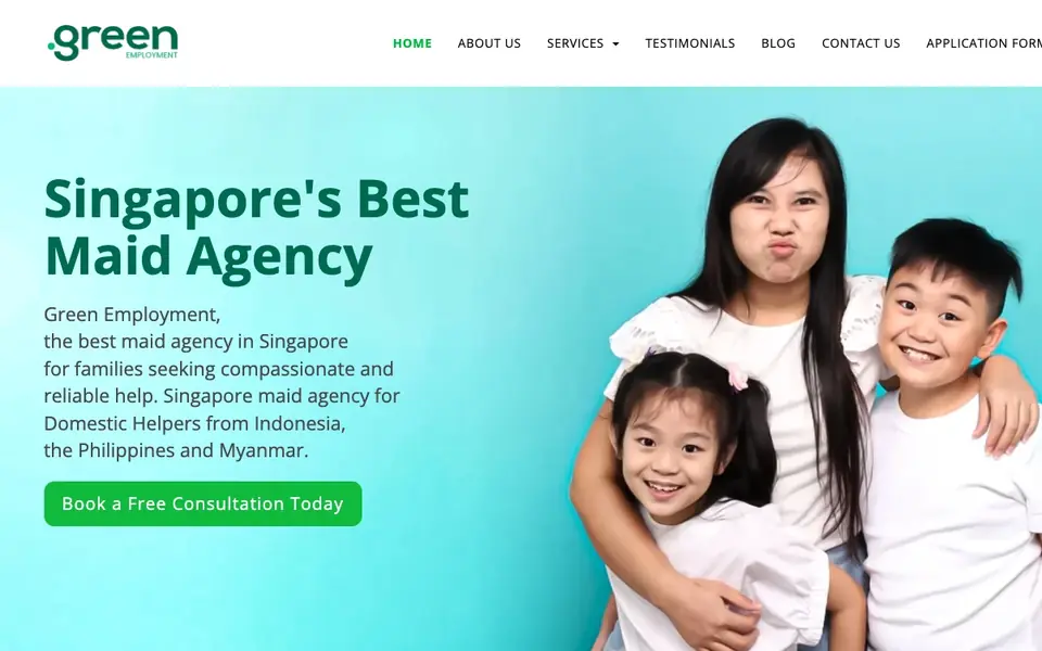 Green Employment website homepage, 4 Oct 2026