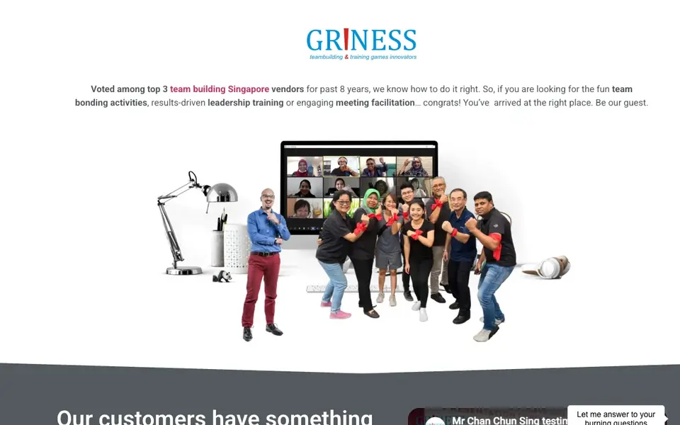 Griness website homepage, 4 Oct 2026