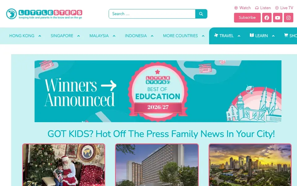 Little Steps Asia website homepage, 4 Oct 2026
