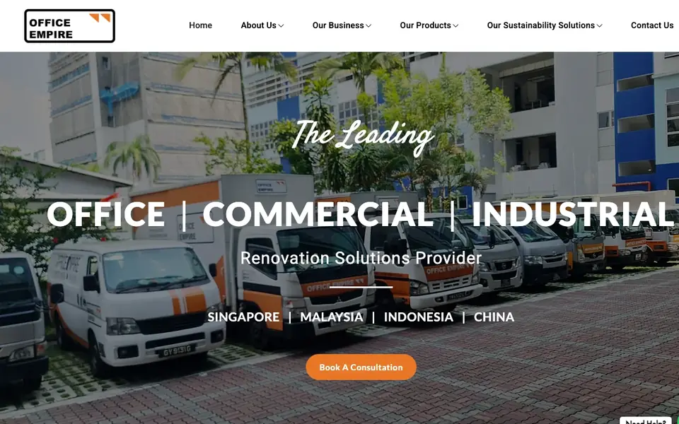 Office Empire website homepage, 4 Oct 2026