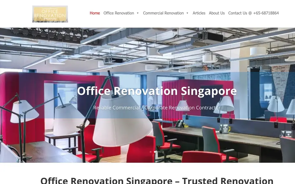 Office Renovation Singapore website homepage, 4 Oct 2026