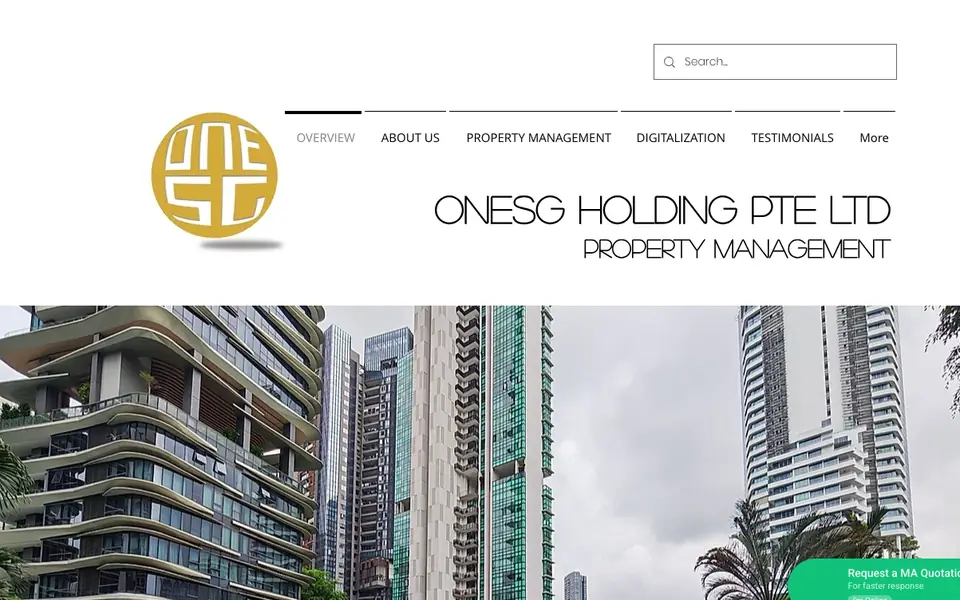 OneSG website homepage, 4 Oct 2026