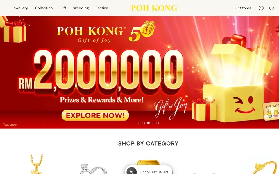 Poh Kong website homepage, 4 Oct 2026