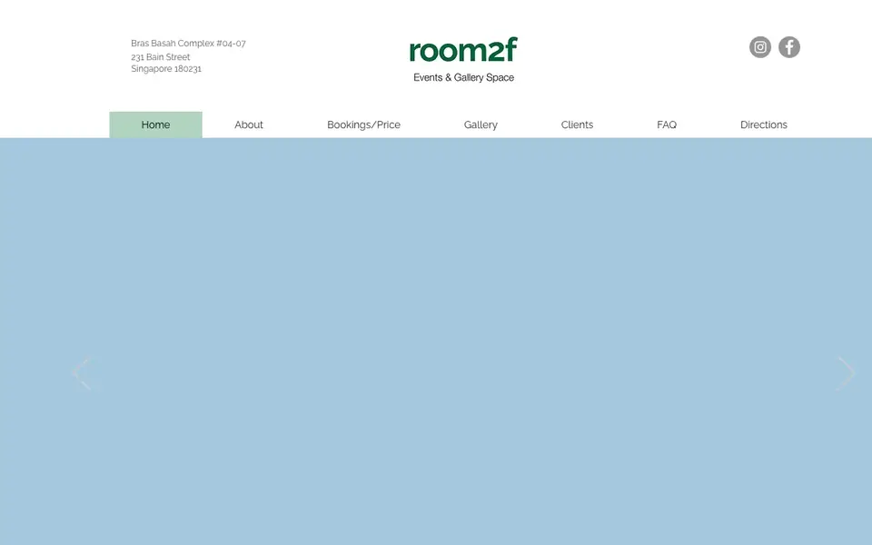 Room2F website homepage, 4 Oct 2026