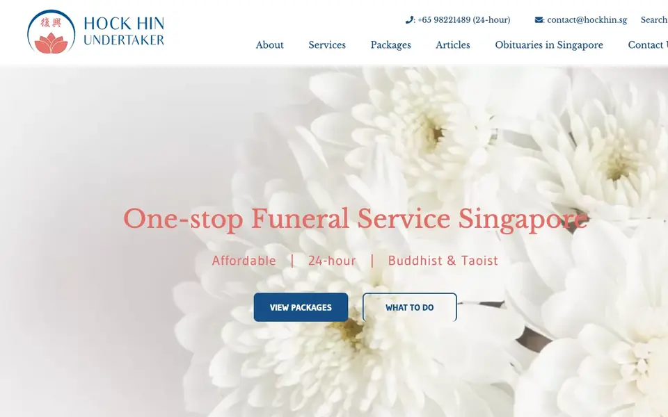 Hok Hin Undertaker website homepage, 4 Oct 2026