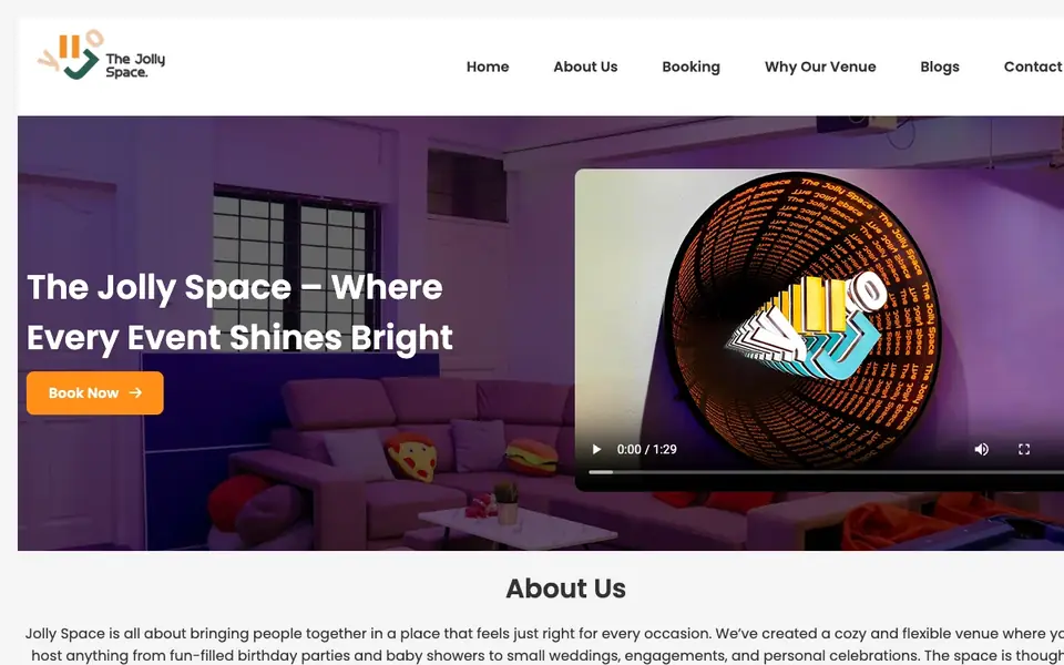The Jolly Space website homepage, 4 Oct 2026