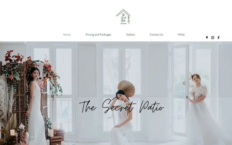 The Secret Patio website homepage, 4 Oct 2026