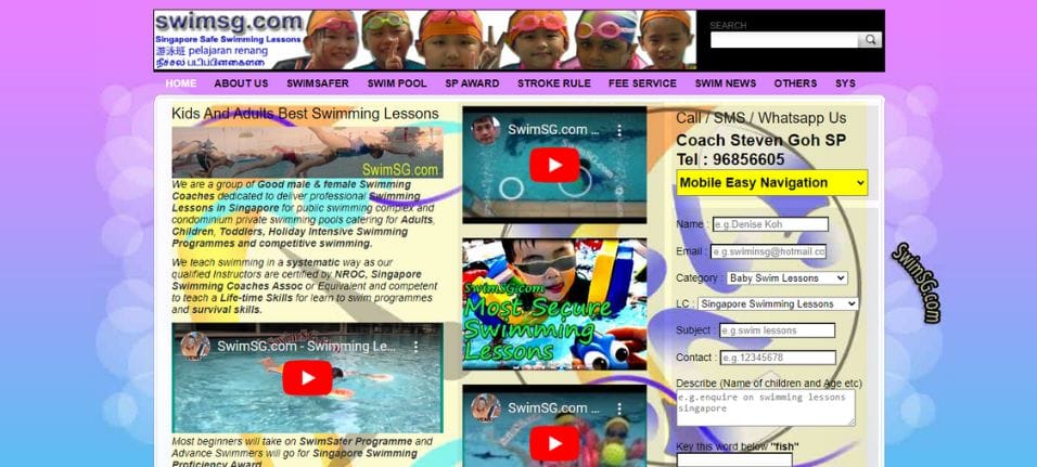 Singapore SwimSG Swimming Lessons